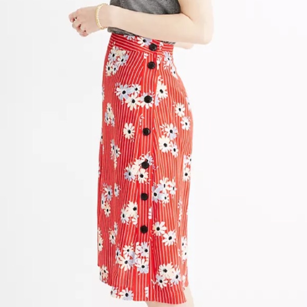 Madewell Side Button Skirt Daisy Society Sz 6 NWT